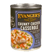 Evanger's Hand Packed: Chunky Chicken Casserole Dog Food 12 oz